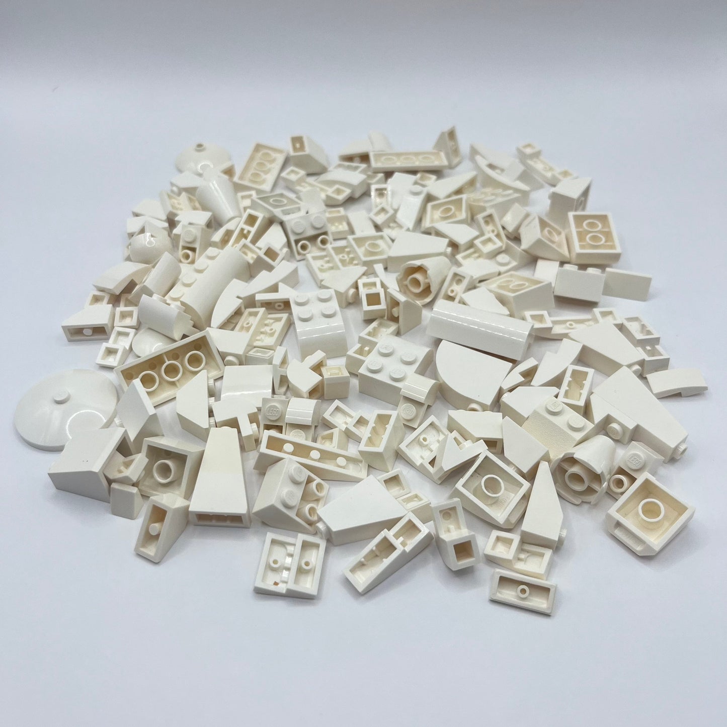 LEGO White Small Slopes, Approx. 100g