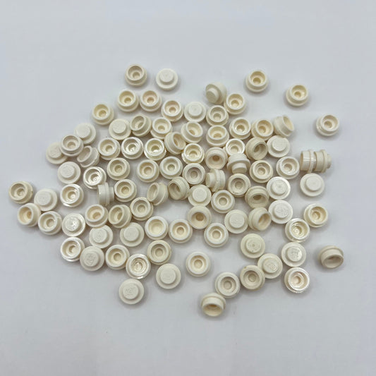 LEGO 1x1 Round Plates, White, 100 Pieces