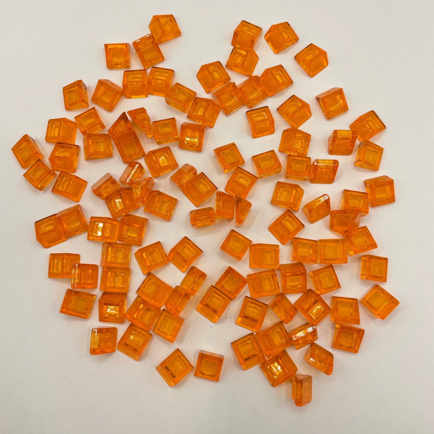 LEGO 1x1x2/3 Transparent Orange, Cheese Slope (100 Pieces)