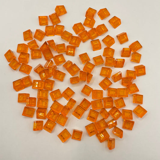 LEGO 1x1x2/3 Transparent Orange, Cheese Slope (100 Pieces)