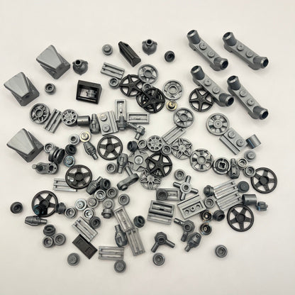 LEGO Mixed Pieces, Mixed Metallic Grey, Approx. 33g