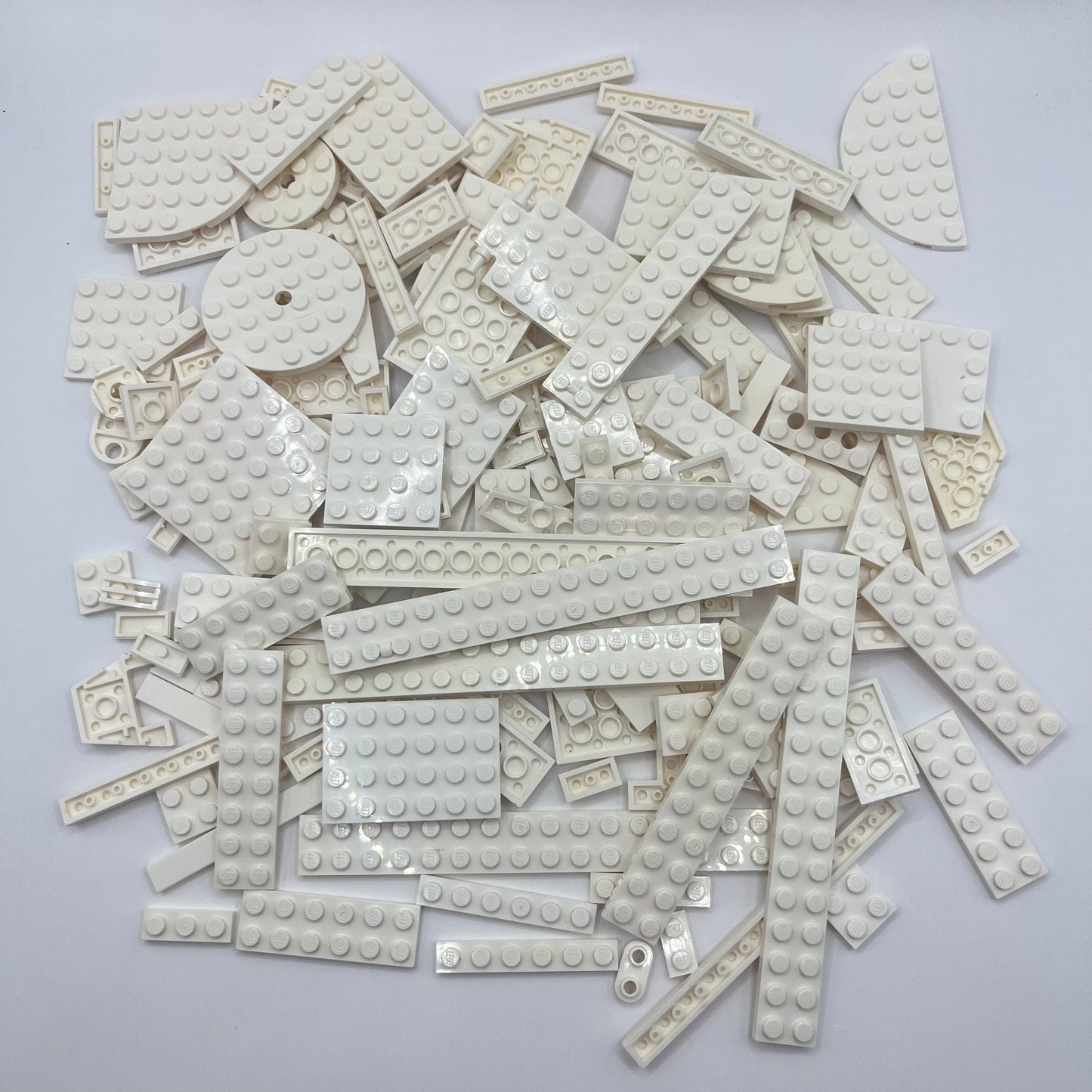 LEGO Mixed White Plates, Approx. 200g