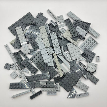 LEGO Mixed Plates, Grey Approx. 130g