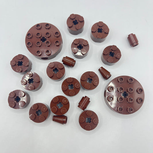 LEGO Reddish Brown, Round Bricks, 20 Pieces