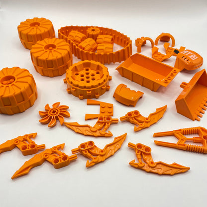 LEGO Vehicle Pieces, Orange, 27 Pieces