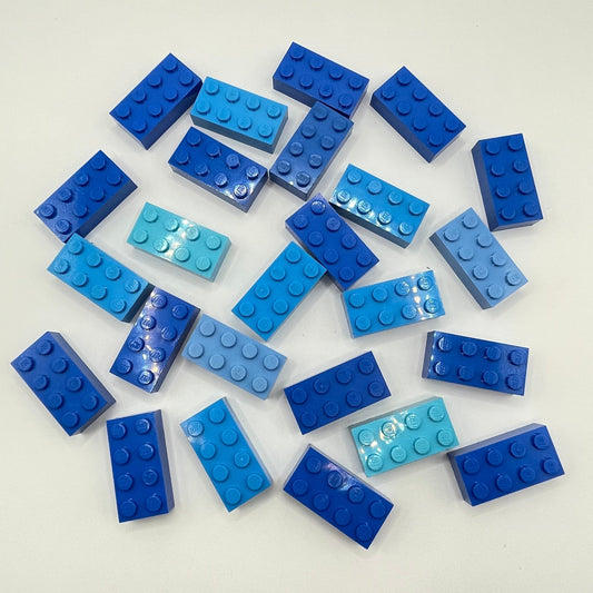 LEGO 2 x 4 Bricks, Blue, 25 Pieces