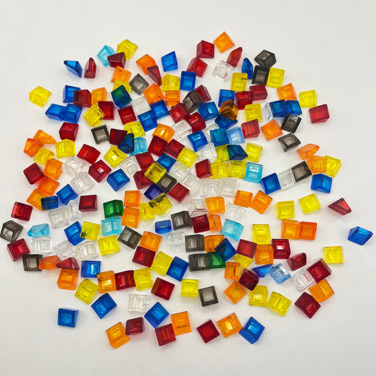 LEGO Cheese Slopes 1x1x2/3 Transparent, 200 Pieces