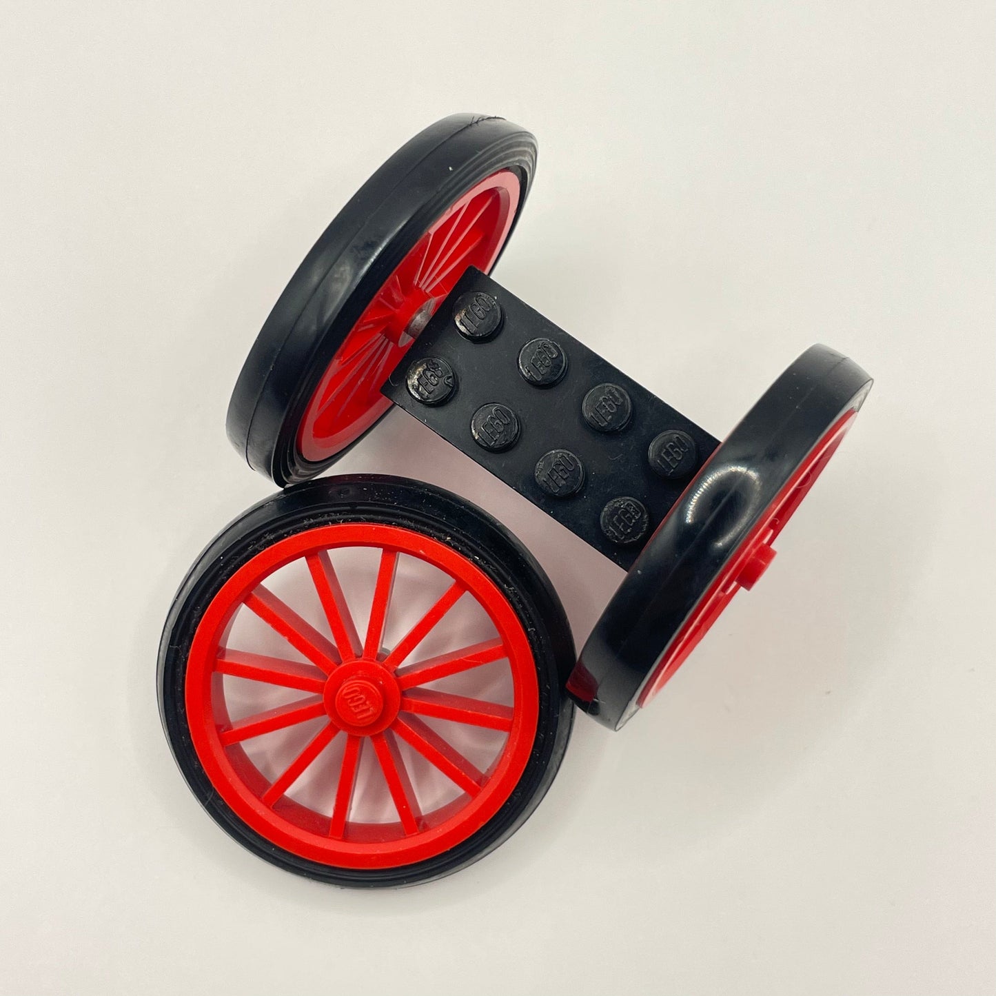 LEGO Large Spoked Wheels, Red and Black, 7 Pieces