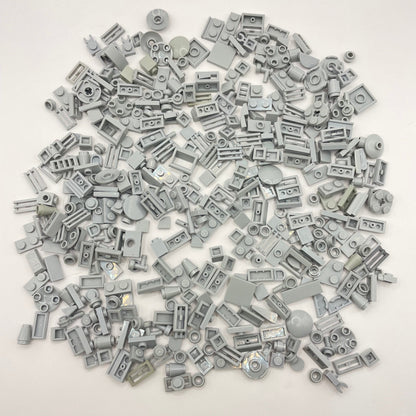 LEGO Small Bricks and Pieces, Light Bluish Grey, Greebling, Approx. 95g