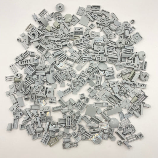 LEGO Small Bricks and Pieces, Light Bluish Grey, Greebling, Approx. 95g