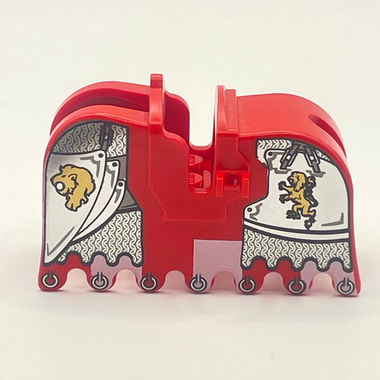 LEGO Horse Barding, Ruffled Edge with Gold Lions