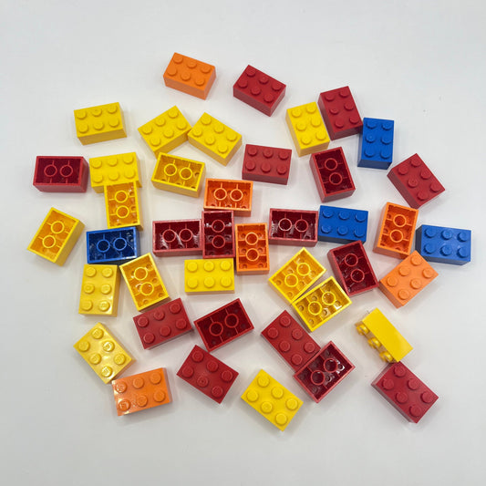 LEGO Bricks, 2x3, Mixed Colours, 40 Pieces