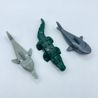 LEGO Large Water Animals, Grey and Green, Sharks and Crocodile, 3 Pieces