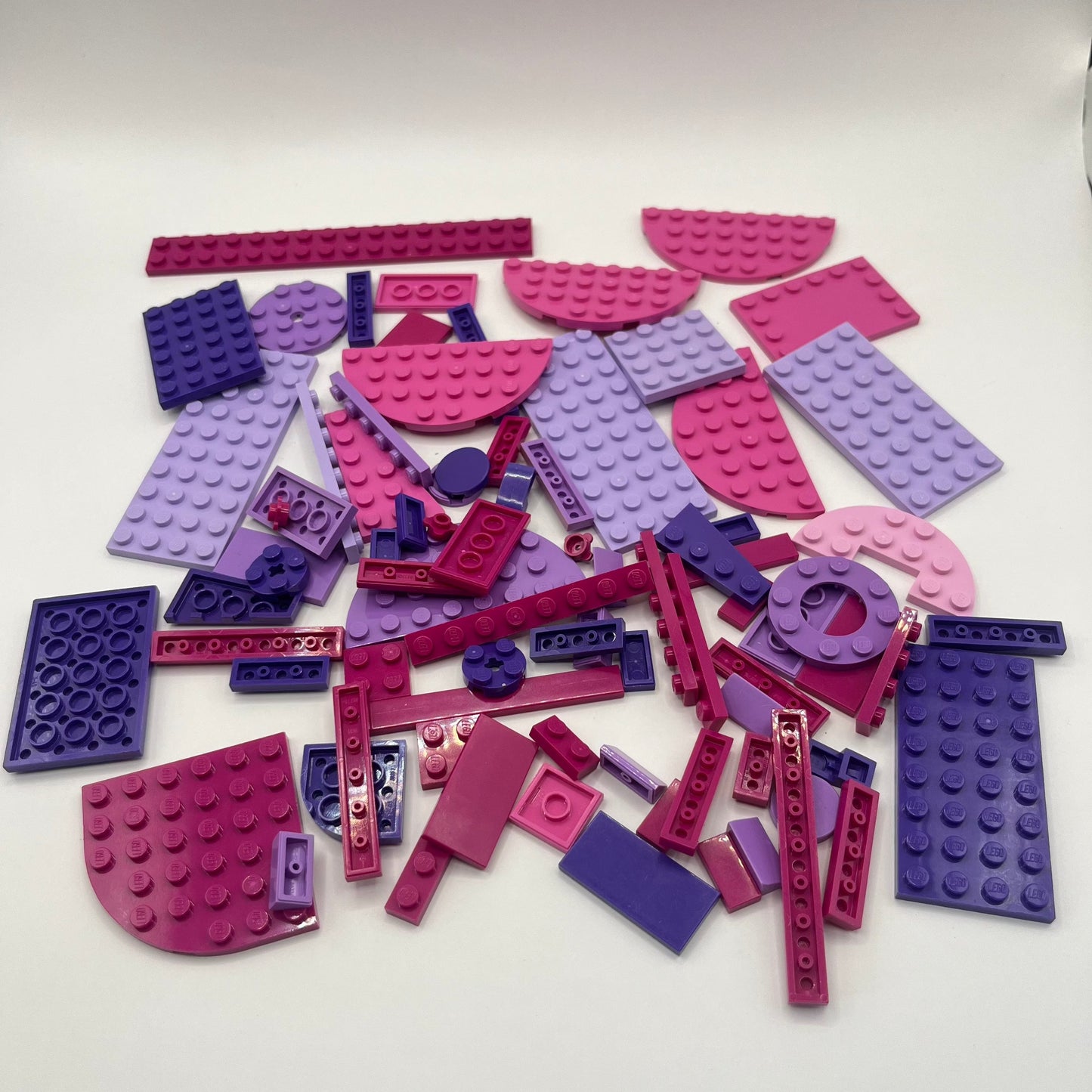 LEGO Pink and Purple, Plates, Approx. 100g