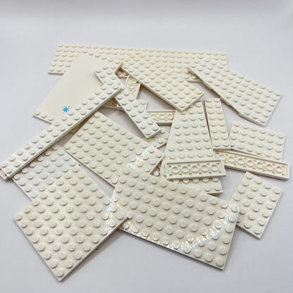 LEGO White, Plates, Approx. 120g