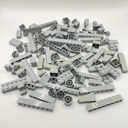 LEGO Bricks & Slopes, Light Grey, both Old and New Grey, Approx. 160g