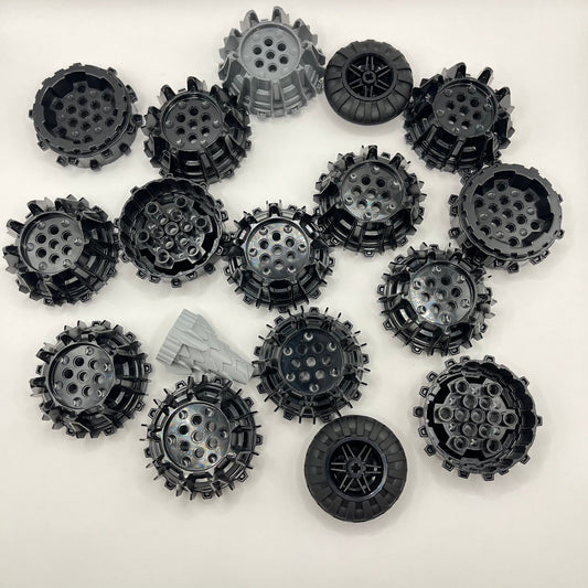 LEGO Large Technic Wheels, Mixed Colours Approx. 230g GBC, Mining