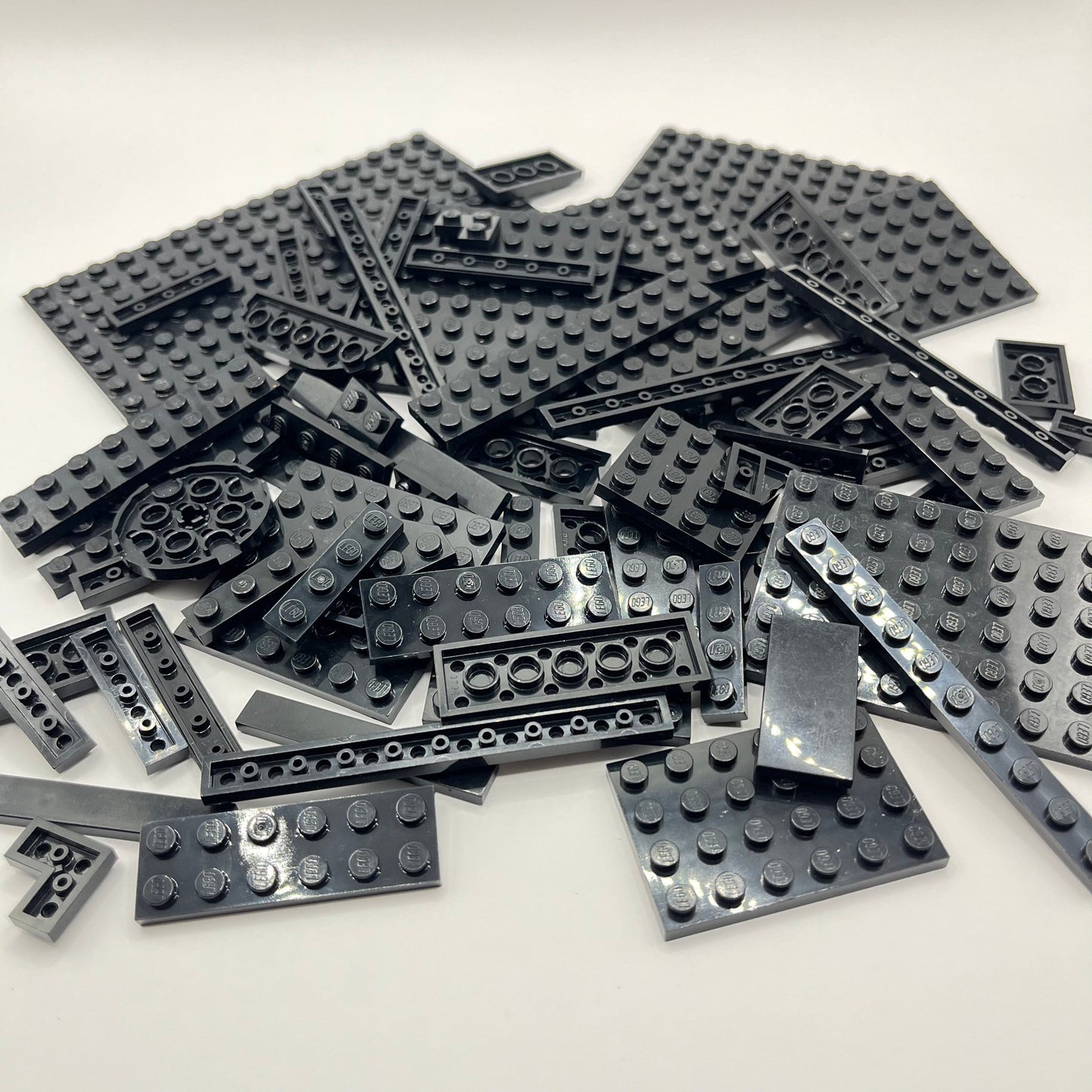 LEGO Mixed Plates, Black Approx. 130g