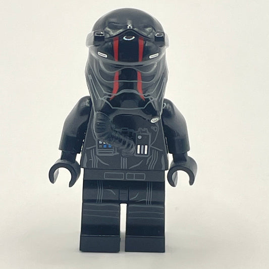 LEGO First Order TIE Pilot, Two Red Stripes on Helmet, Star Wars Minifigure (sw0860)