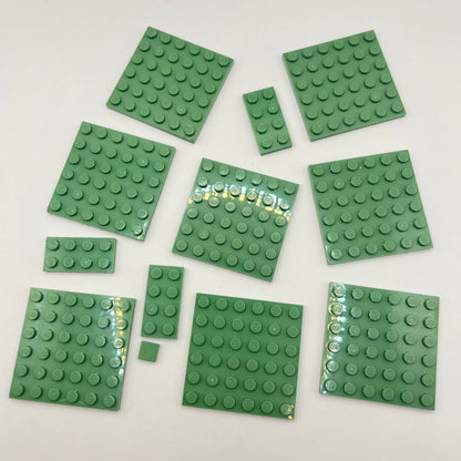 LEGO Sand Green, Plates, Approx. 40g