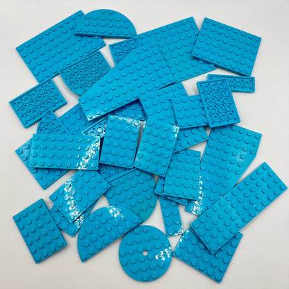 LEGO Medium Azure, Plates, Approx. 140g