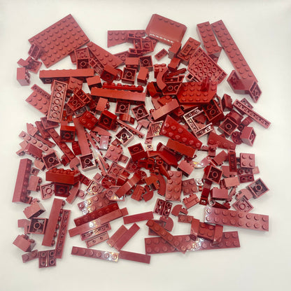 LEGO Mixed Pieces, Dark Red, Approx. 220g