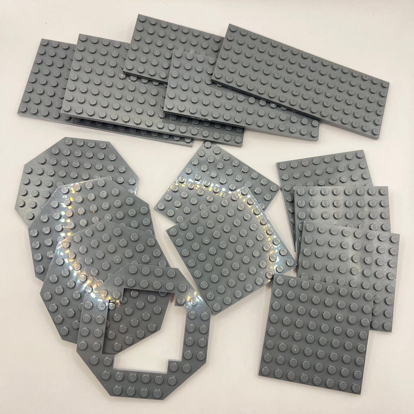 LEGO Dark Bluish Grey, Large Plates, Approx. 160g