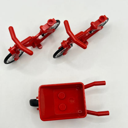 LEGO Red, Bikes and Wheel Barrow, 3 Pieces