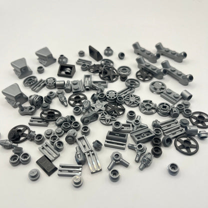 LEGO Mixed Pieces, Mixed Metallic Grey, Approx. 33g