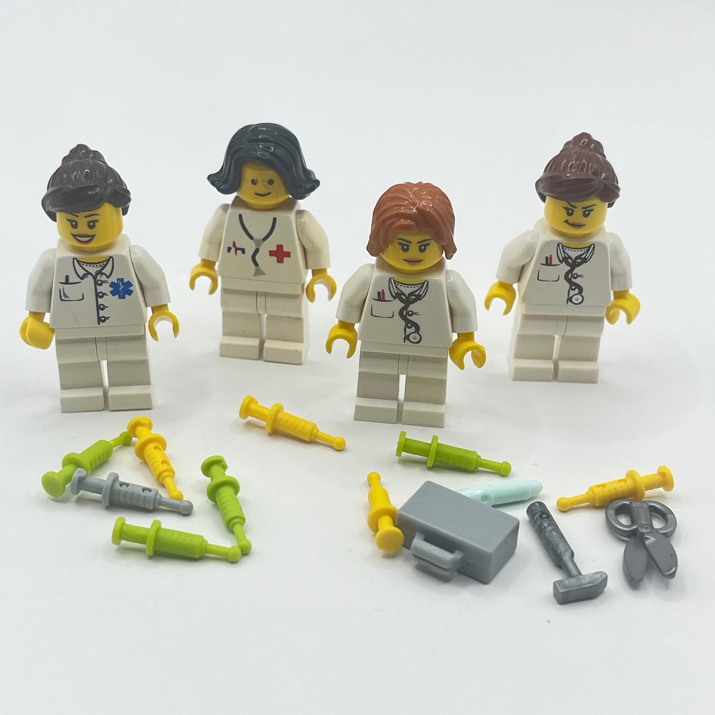 LEGO Hospital Doctors and Nurses, Minifigures with accessories (Set of 4)