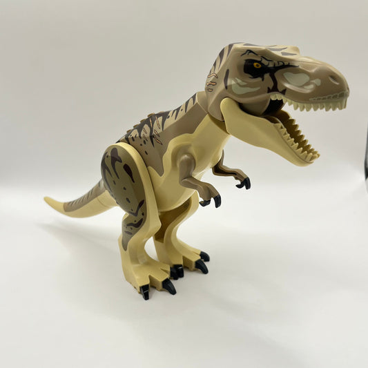 LEGO Tyrannosaurus Rex, Dark Tan Back, Dark Brown Markings and Scars, Dinosaur (trex11)