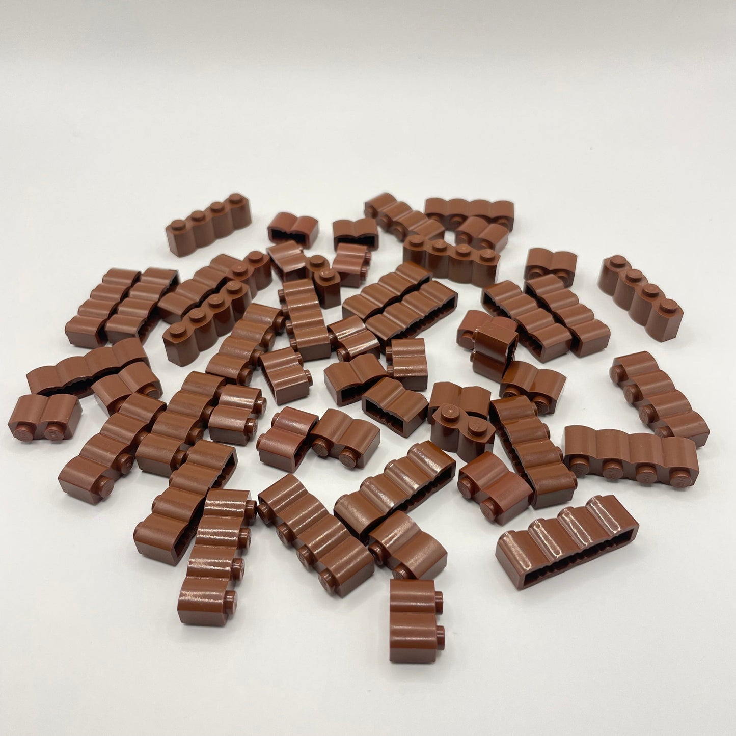 LEGO Reddish Brown Log Profile Bricks (50 Pieces)