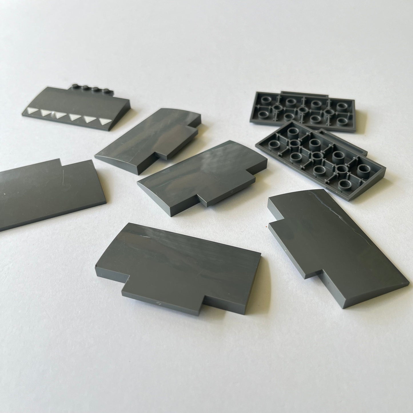 LEGO Road Plate Ramps, Dark Bluish Grey, 8 Pieces