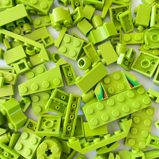 LEGO Mixed Bricks, Lime, Approx. 200g