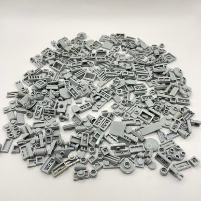 LEGO Small Bricks and Pieces, Light Bluish Grey, Greebling, Approx. 95g