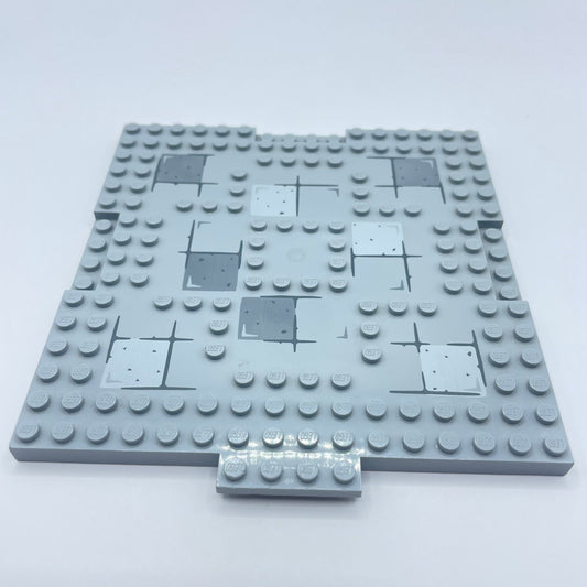 LEGO Modified Plate, Decorated Light Bluish Grey, 16x16, 15623 (1 Piece)