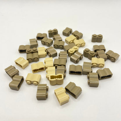 LEGO Mixed Tan Log Profile Bricks (40 Pieces)