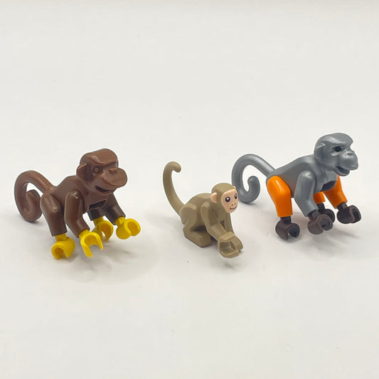 LEGO Mixed Monkeys, Mixed Colours, 3 Pieces