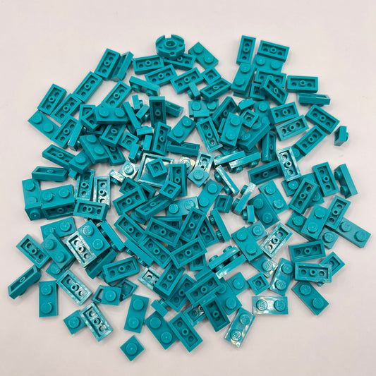 LEGO Dark Turquoise, Small Plates, Approx. 50g