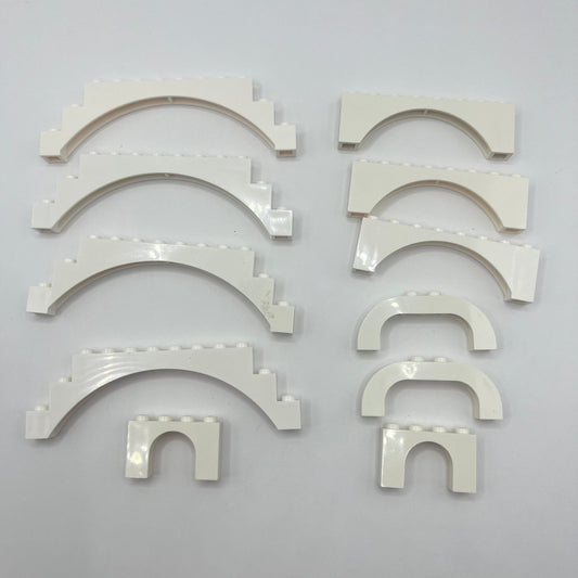 LEGO White Arches, 11 Pieces, Approx. 40g