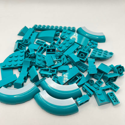 LEGO Dark Turquoise, Mixed Pieces, Approx. 70g