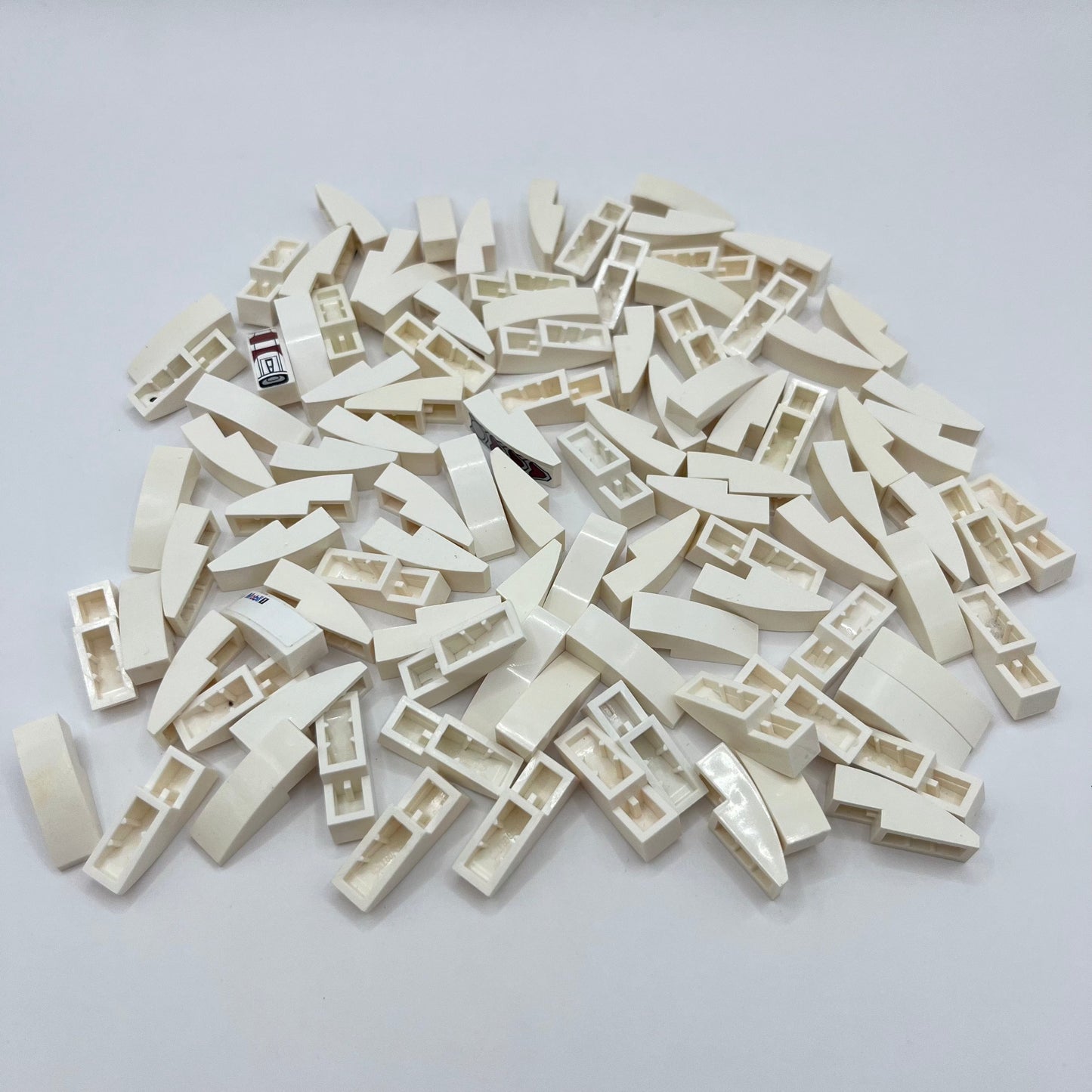 LEGO 1x1x3 Slope, White, 100 Pieces