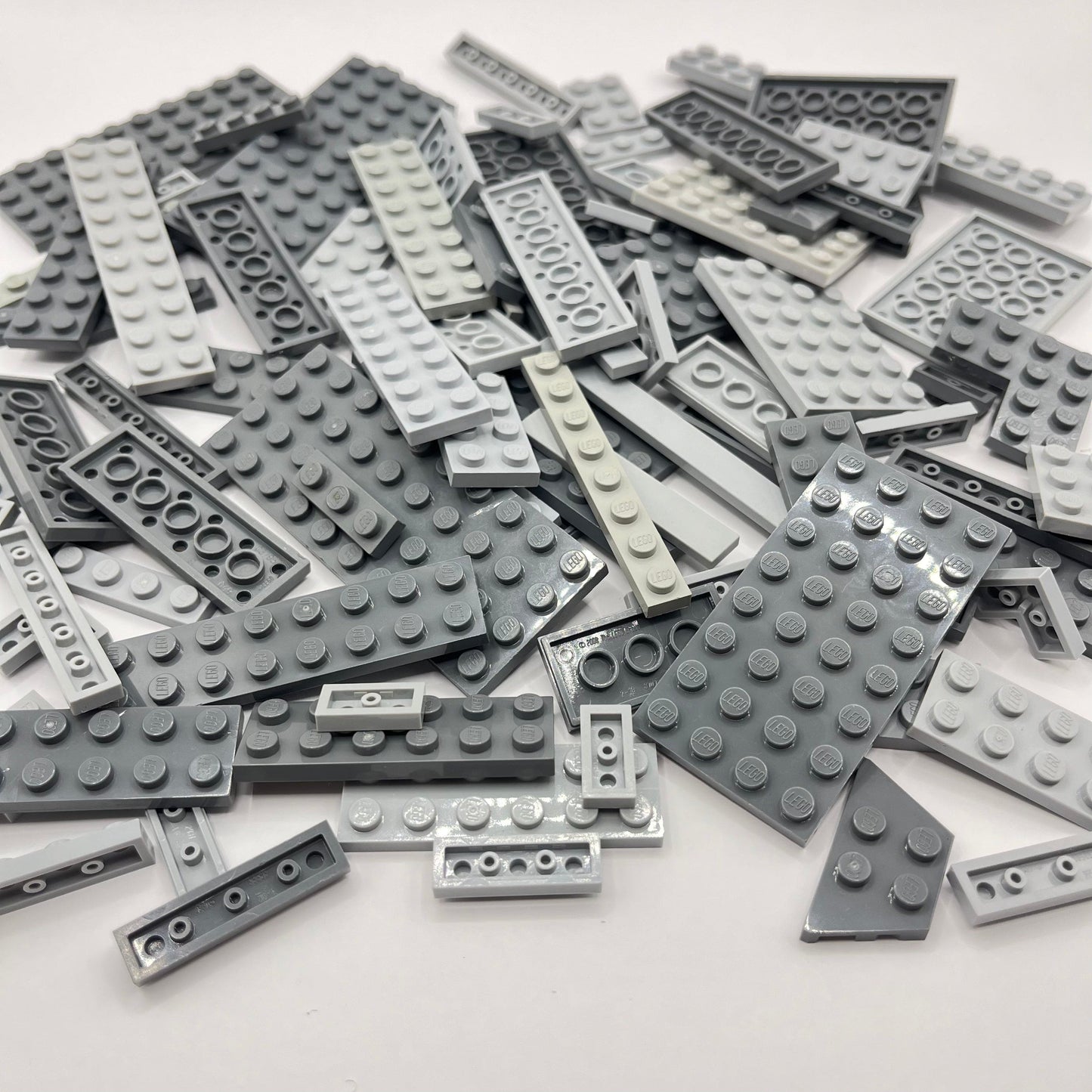 LEGO Mixed Plates, Grey Approx. 130g