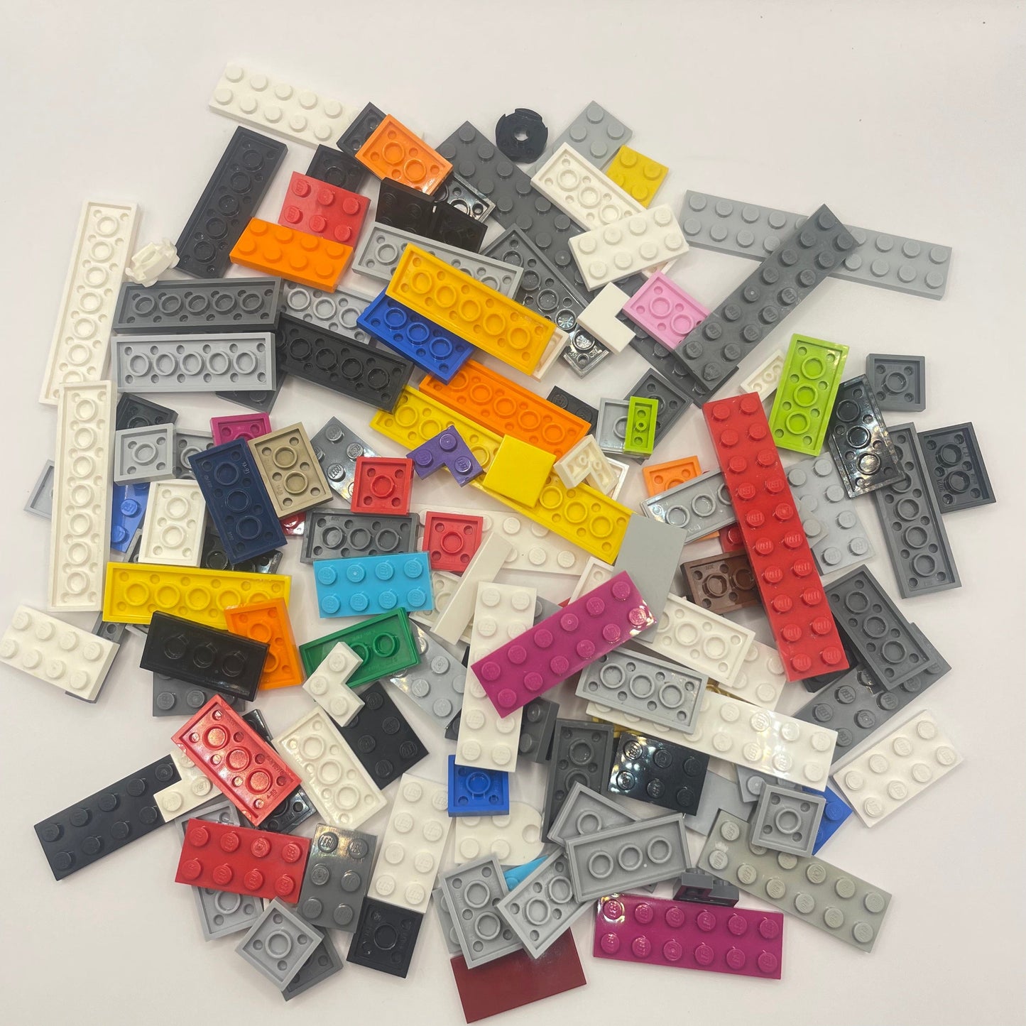 LEGO Plates, 2x Wide, Mixed Colours and Lengths, Approx. 140g