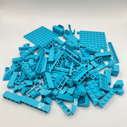 LEGO Medium Azure, Mixed Pieces, Approx. 140g