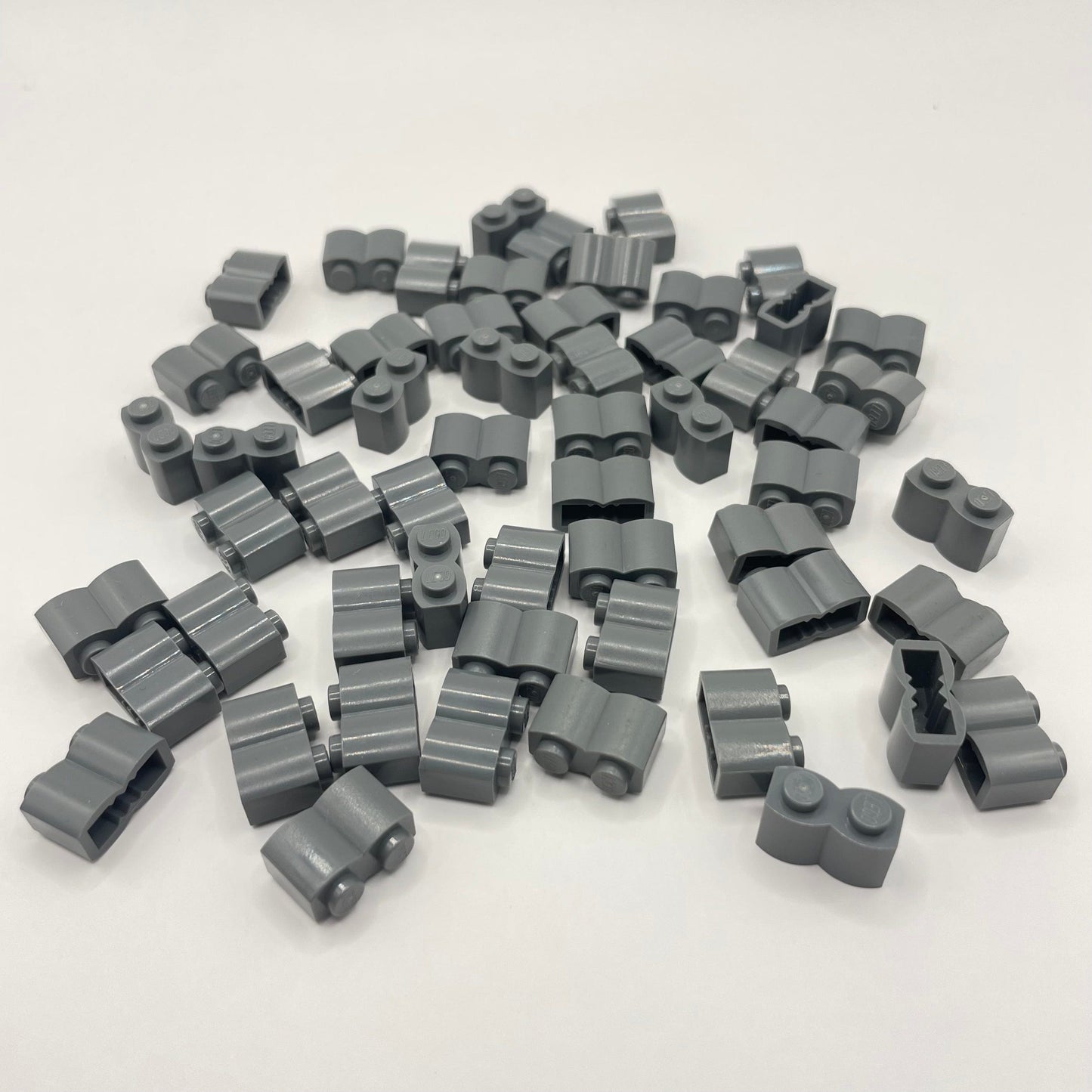 LEGO Dark Bluish Grey Log Profile Bricks (55 Pieces)