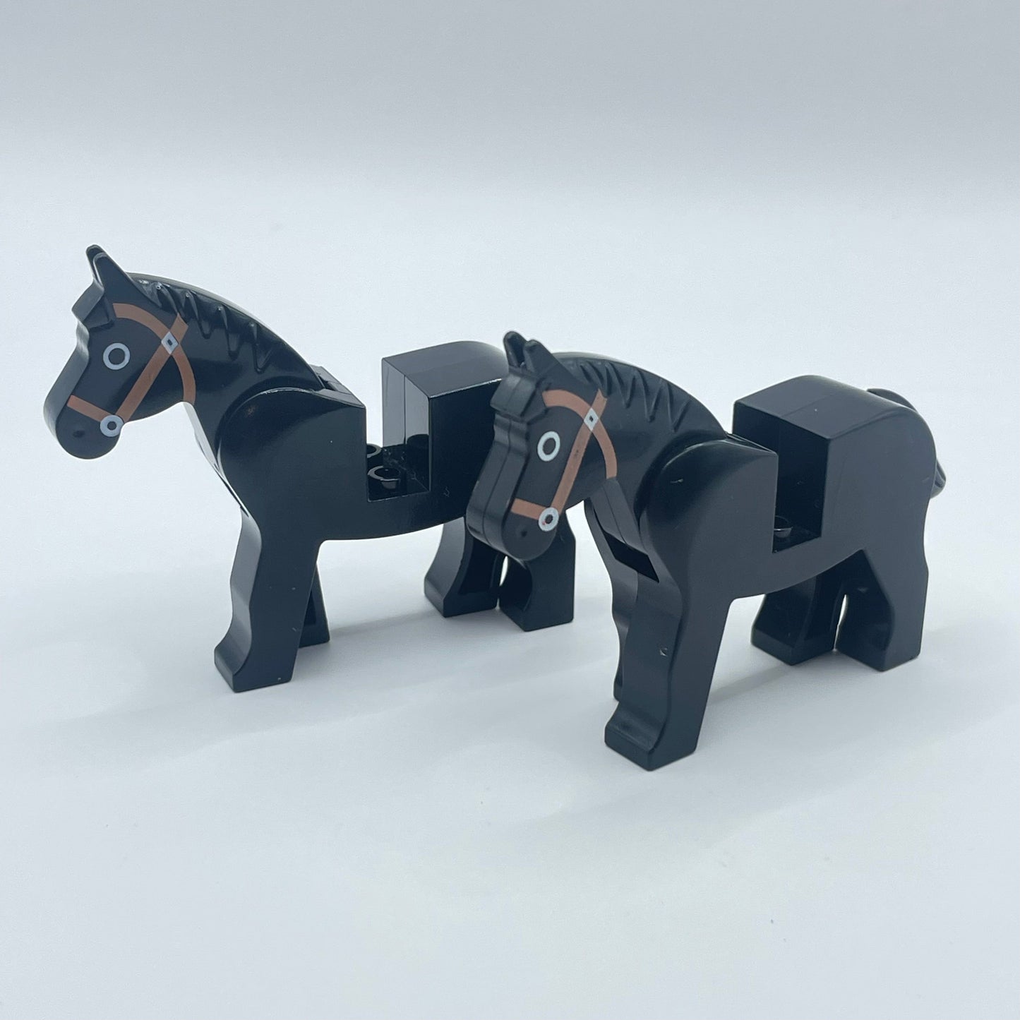 LEGO Black Horse Movable Head, 2 Pieces