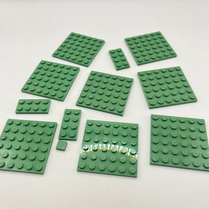 LEGO Sand Green, Plates, Approx. 40g