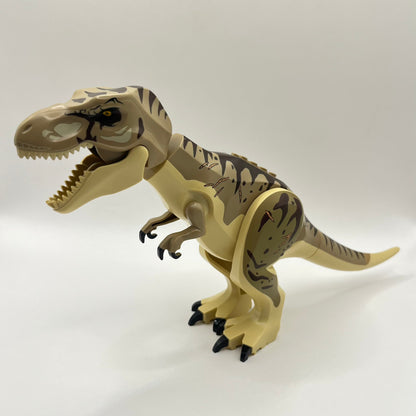 LEGO Tyrannosaurus Rex, Dark Tan Back, Dark Brown Markings and Scars, Dinosaur (trex11)