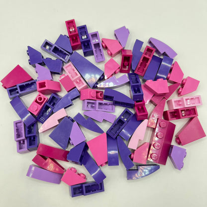 LEGO Slopes, Pink and Purple, Mixed Pieces, Approx. 50g